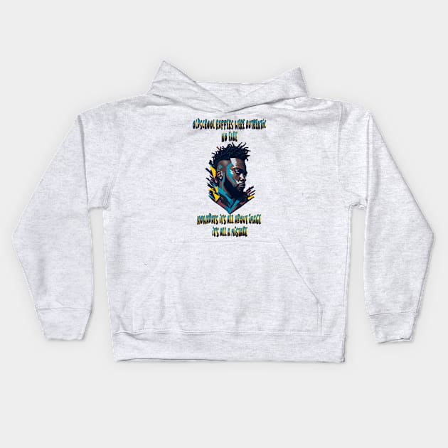 Oldschool vs Newschool: Authenticity in Rap Kids Hoodie by OmStyle Studio